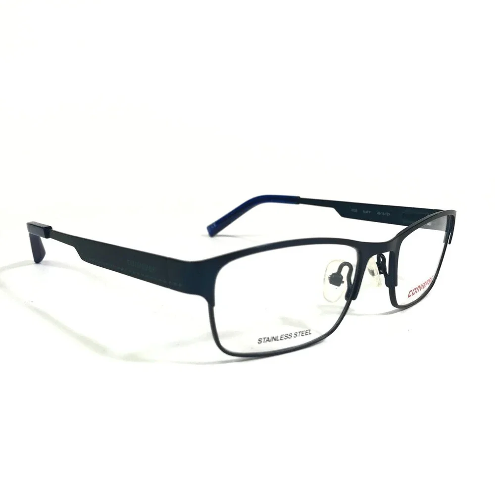 Converse Kids Eyeglasses Frames K025 NAVY Blue Square Full Rim 45-16-125